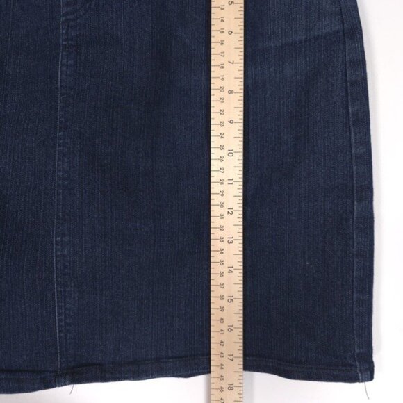 Soft Surroundings Women’s Denim Blue Mini‎ Skort Stretch Pockets 2BJ94 MEDIUM - Picture 6 of 13